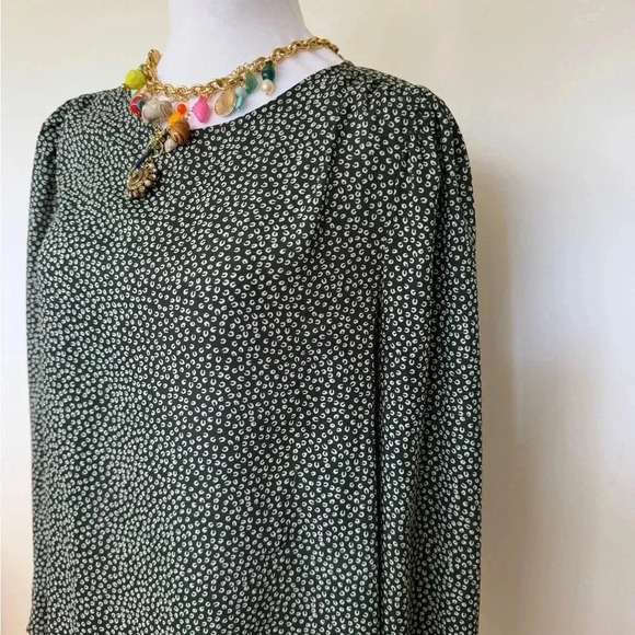 All in Favor Green Polka Dot Mini Blouse (Size L) - Picture 3 of 8